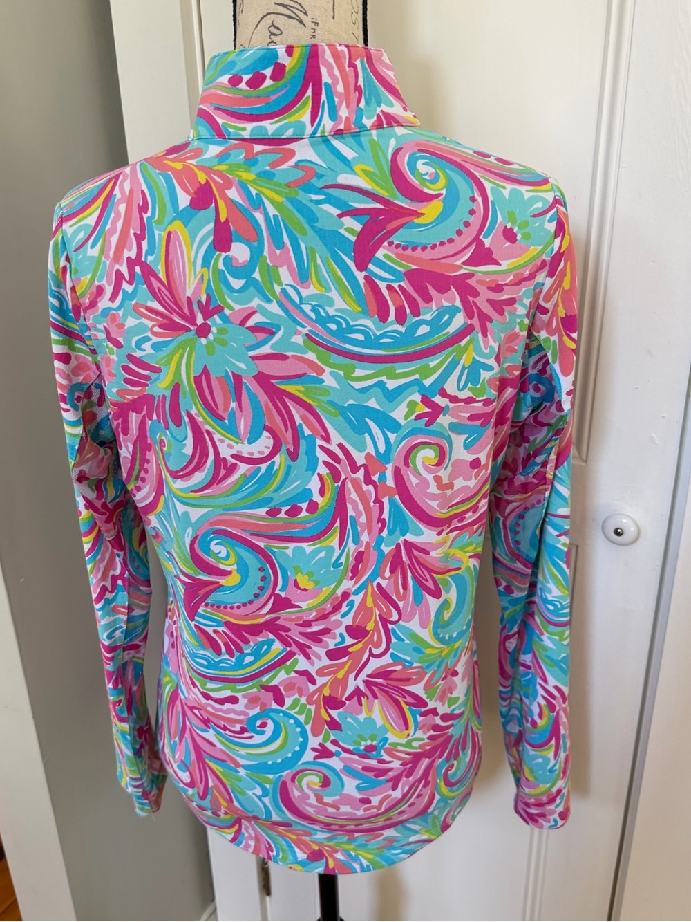 EUC IBKUL Aubrey Candy Pink Long Sleeve Top. Women's Size: M. - Picture 9 of 13